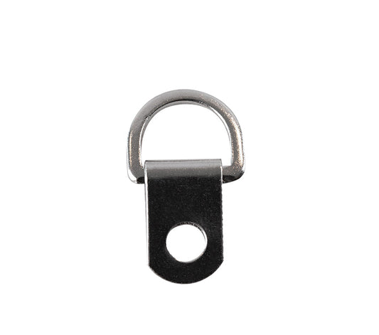 STAS D-ring schroefhanger 24 mm nikkel, stevige haak voor schilderijlijsten, eenvoudig te bevestigen op STAS systemen.