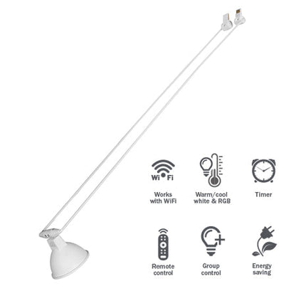STAS armatuur met led-lamp kan eenvoudig op elk punt van de multirail bevestigd worden.