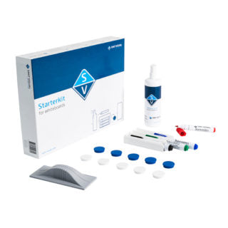 Starterkit whiteboard universeel met 4 markers en 10 magneten. Compleet voor elk type whiteboard.