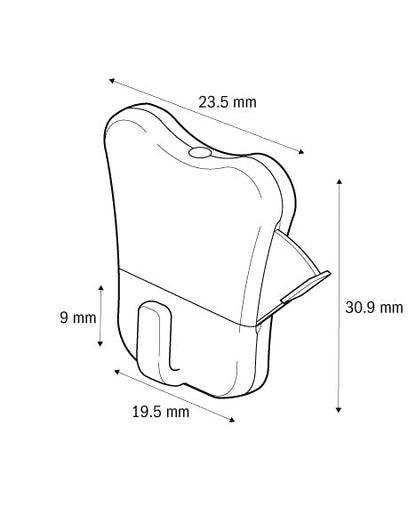 STAS evoluon haak + perlon koord glijder 250 cm + zipper voor een strakke en moderne uitstraling in uw interieur.