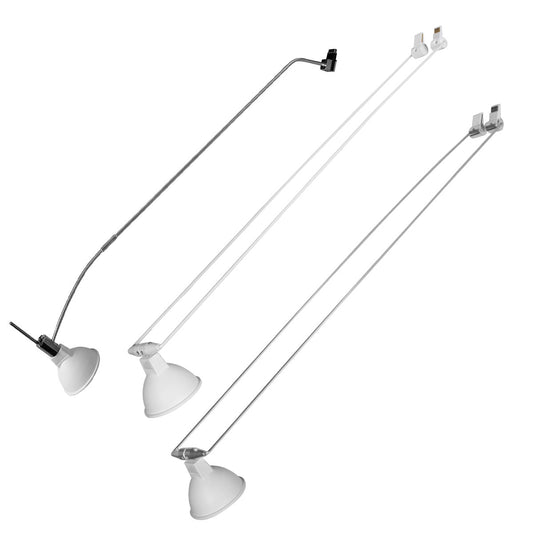 STAS armatuur met led-lamp voor stijlvolle wandverlichting en flexibele kunstophangsystemen.
