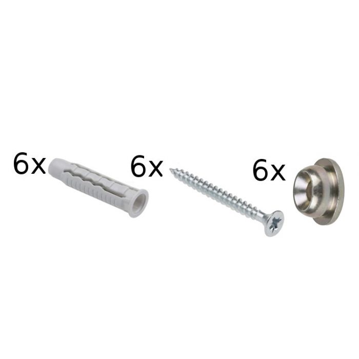 Rail installatiekit (200 cm) voor bevestiging van STAS cliprails.