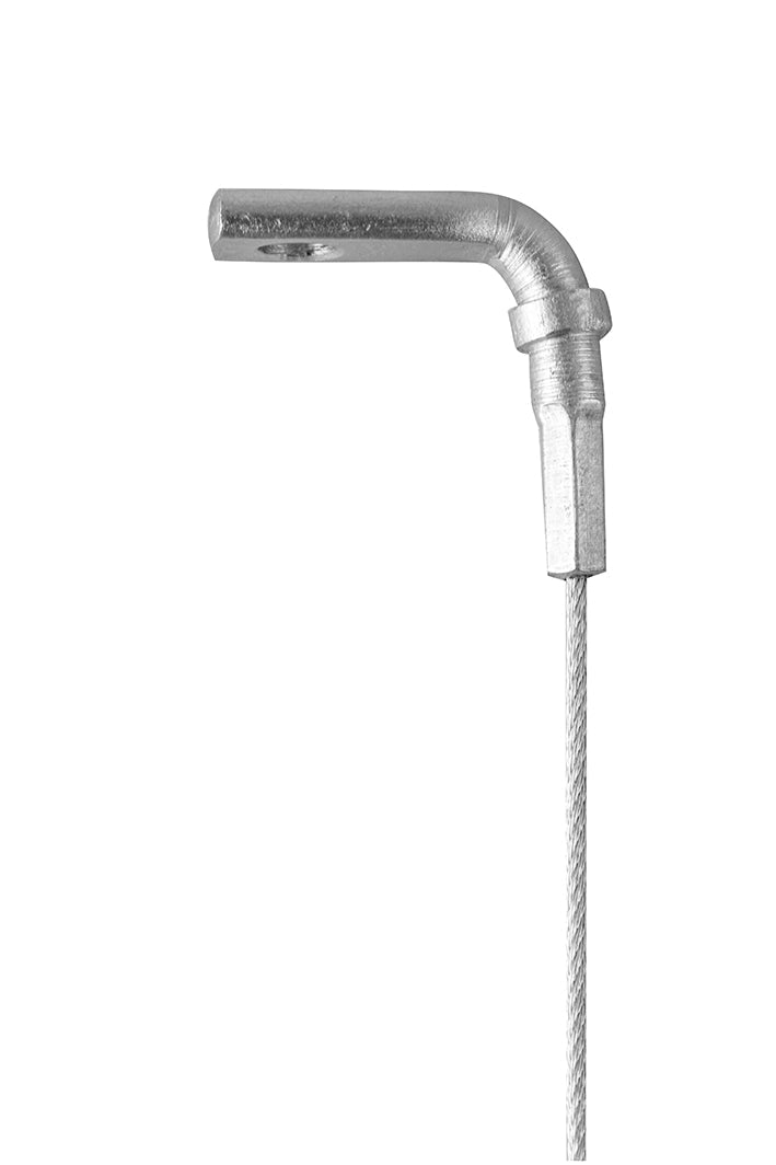 STAS ophangset met veiligheidshaak en 1,5 mm staalkabel, ideaal voor diverse ophangbehoeften.