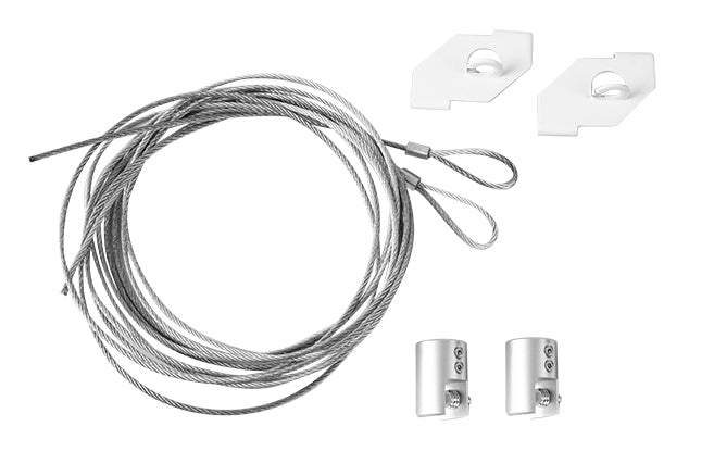 Ophangset voor systeemplafond, ideaal voor plexiglas schermen met stevige bevestiging.