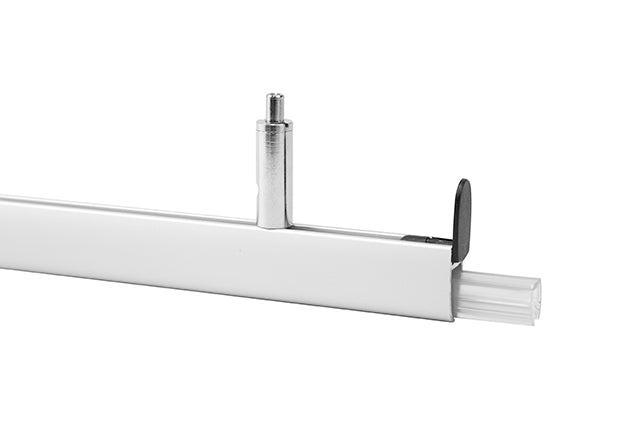STAS signtrack set: aluminium rail voor duurzame en stijlvolle ophangoplossingen.