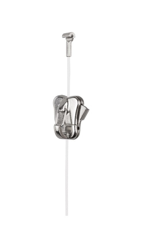 STAS cobra + staalkabel wit (200 cm) biedt flexibiliteit in presentatie met stijlvolle witte afwerking.