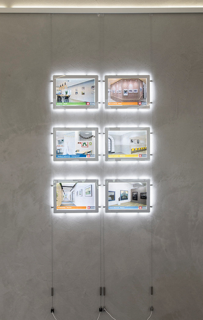 STAS tense led-frame, presenteer uw informatie aantrekkelijk met verlichting.