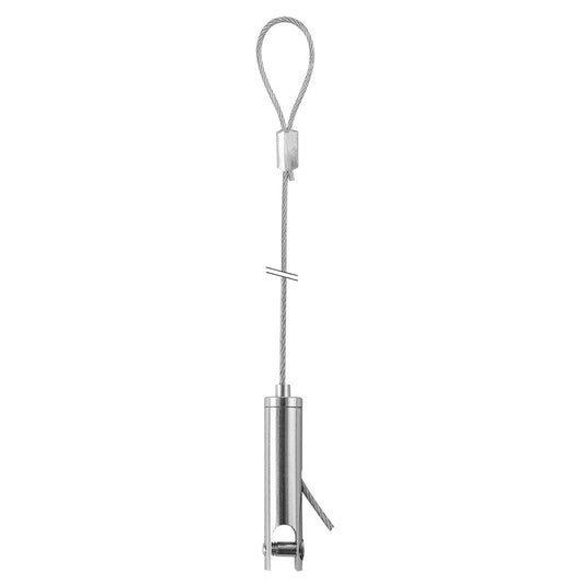STAS ophangset met paneelhanger (6mm) en lus, perfect voor het ophangen van panelen tot 6 mm dik.