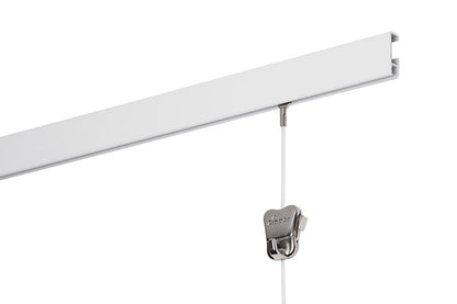 Complete set: STAS cliprail 150cm, ideaal voor elke interieurstijl met stijlvolle afwerkingsopties.