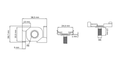 STAS systeemplafond clip