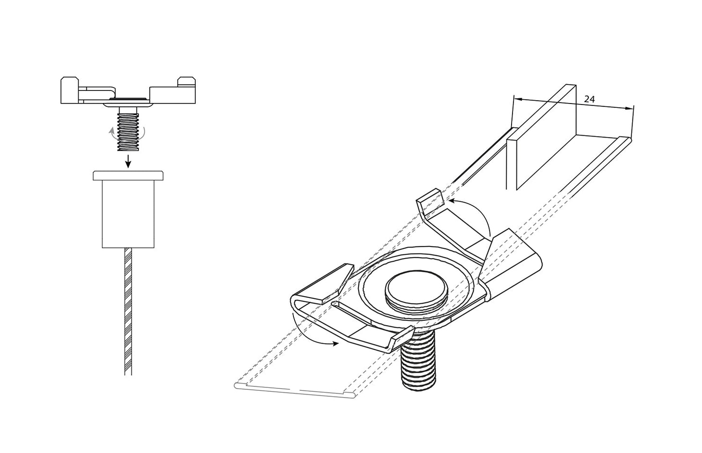 STAS systeemplafond clip